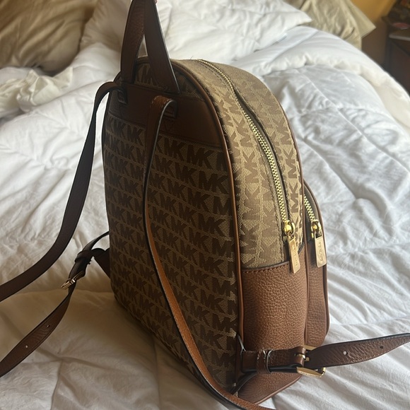 Tan Logo Michael Kors Backpack - Picture 3 of 5